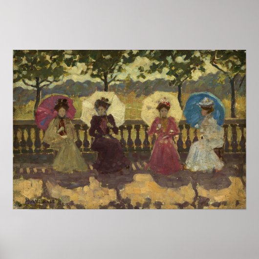 Prendergast - In het Park Paris Poster (Voorkant)