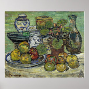 Prendergast - stil leven met appels poster