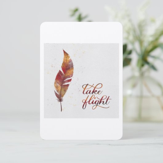 Prendre la carte de vol avec de la plumes (Debout devant)