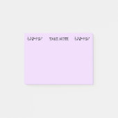 Prendre note Purple Music Post-it Notes (Devant)