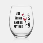 Prendre Un Verre Retraité Personnalisé (Recto)