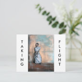 "Prendre un vol" :  Carte postale horizontale (Debout devant)