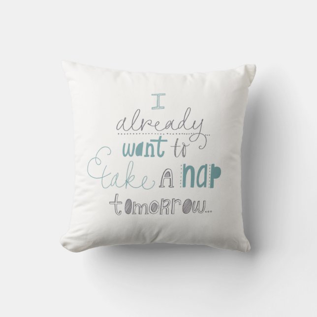 "Prends une sieste" coussin design à la main lettr (Recto)