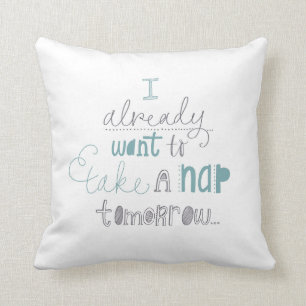 "Prends une sieste" coussin design à la main lettr
