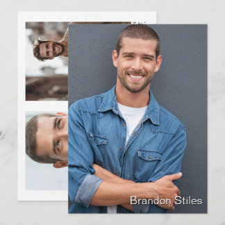 Prenez 2 cartes de promo de talent d'acteur Hollyw