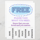 Prenez Ce Que Vous Avez Besoin Flyer (Bleu) (Devant / Derrière)