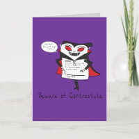Prenez garde de la carte de voeux de vampire de