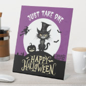 Prenez juste un signe de bonbon de chat noir hallo (In SItu)