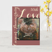 Prenez la 30ème carte d'anniversaire de coeur (Fleur jaune)