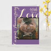 Prenez la carte d'anniversaire de coeur (Fleur jaune)