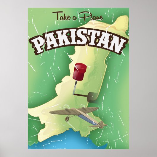 Prenez l'avion Pakistan affiche de voyage (Devant)