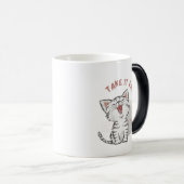 "PRENEZ-LE FACILE" Kitten Mug (Devant droit)