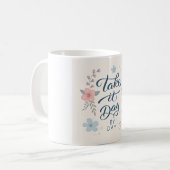 Prenez-le jour après jour Mug - Citation Motivatio (Devant gauche)