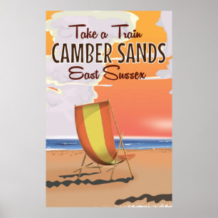 Prenez le train pour Camber Sands Travel Poster
