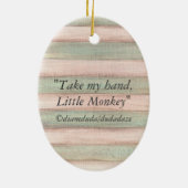 Prenez ma main, petit singe - ornement en (Dos)