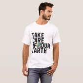 Prenez soin de nos T-shirts Earth Unisex (Devant entier)