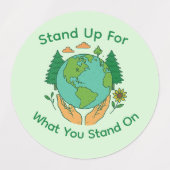 Prenez soin des Stickers Terre (Design 1)