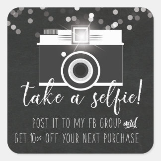 Prenez un autocollant de fidélité client Selfie