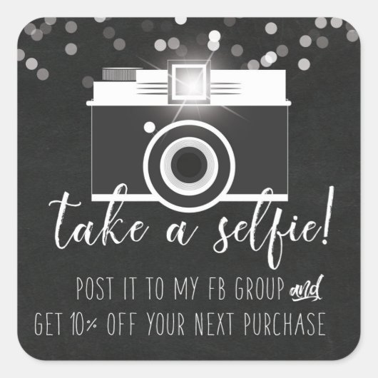 Prenez un autocollant de fidélité client Selfie (Devant)