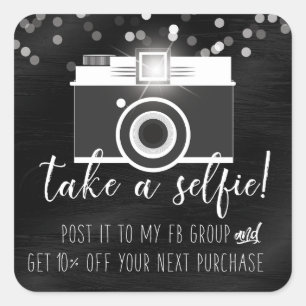 Prenez un autocollant de fidélité client Selfie Pe