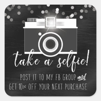 Prenez un autocollant de fidélité client Selfie Pe
