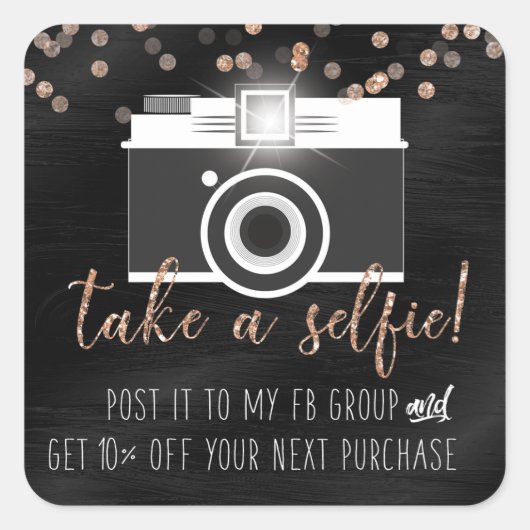 Prenez un autocollant de fidélité client Selfie Pe (Devant)