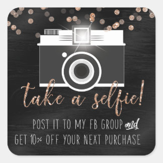 Prenez un autocollant de fidélité client Selfie Pe