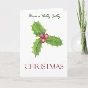Prenez un Holly Jolly Christmas Carte de Noël