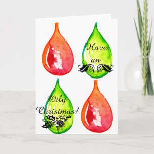 Prenez un Noël huileux ! Carte de voeux