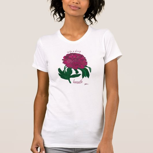 Prenez un T-shirt de pivoine de respiration (Devant)