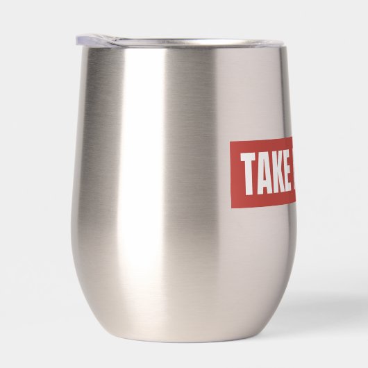 Prenez Une Pause Rouge Bloc Stemless Vin Tumbler (Droite)