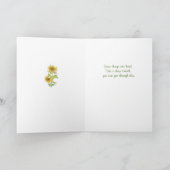 Prenez une profonde inspiration Sunflower Carte de (Intérieur)