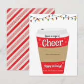 Prenez une tasse de café Cheer Titulaire de carte  (Devant / Derrière)
