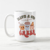 Prenez une tasse de joie : Noël Boire du café Mug (Gauche)
