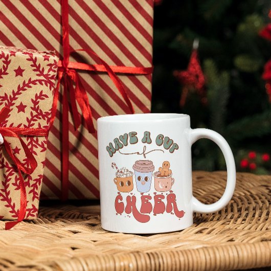 Prenez une tasse de joie : Noël Boire du café Mug