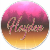 Prénom de Hayden Name golden rose Autocollants (Devant)