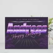 Prénom de l'anniversaire de la carte (Debout devant)