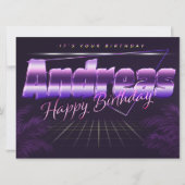 Prénom de l'anniversaire de la carte (Devant)