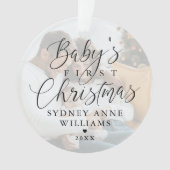 Prénom de Noël du bébé personnalisé Photo Keepsaké (devant)