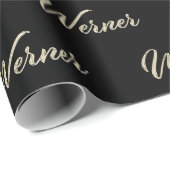 Prénom de Werner Nom du papier cadeau (Coin rond)