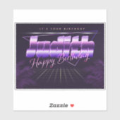 Prénom lila retro Sticker (Feuille)