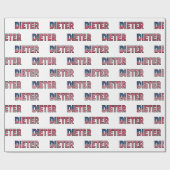 Prénom Nom US Papier cadeau (Plat)