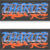 Prénom Prénom Graffiti Autocollant Autocollant (Devant)