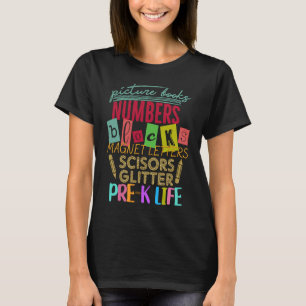 Prentenboeken Nummers Blokken Mooi Pre-K leven T-shirt