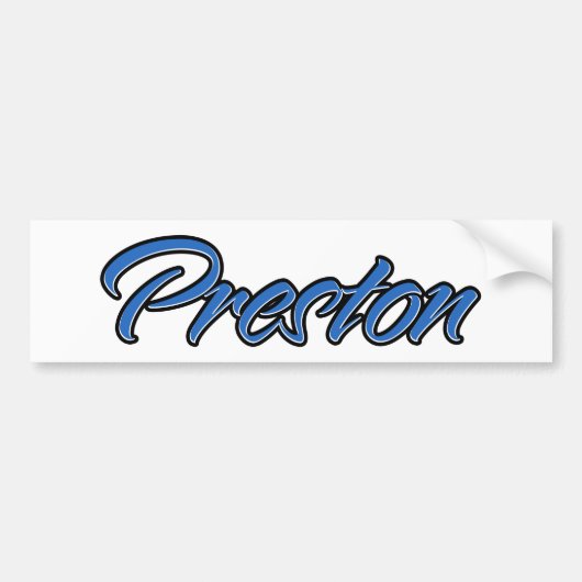 Préon Nom bleu Autoaufkleber Sticker (Devant)