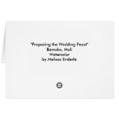 "Préparant le festin de mariage " (Dos Horizontal)