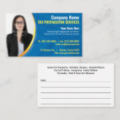 Préparation de la taxe (préparation) Carte de visi (Devant / Derrière)