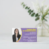 Préparation de la taxe (préparation) Carte de visi (Debout devant)