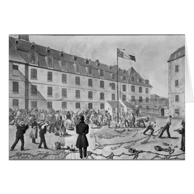 Préparation de shackling des convicts (Devant horizontal)