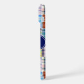 Préparation Patchwork Madras Navy Quatrefeuilles M (Côté gauche)